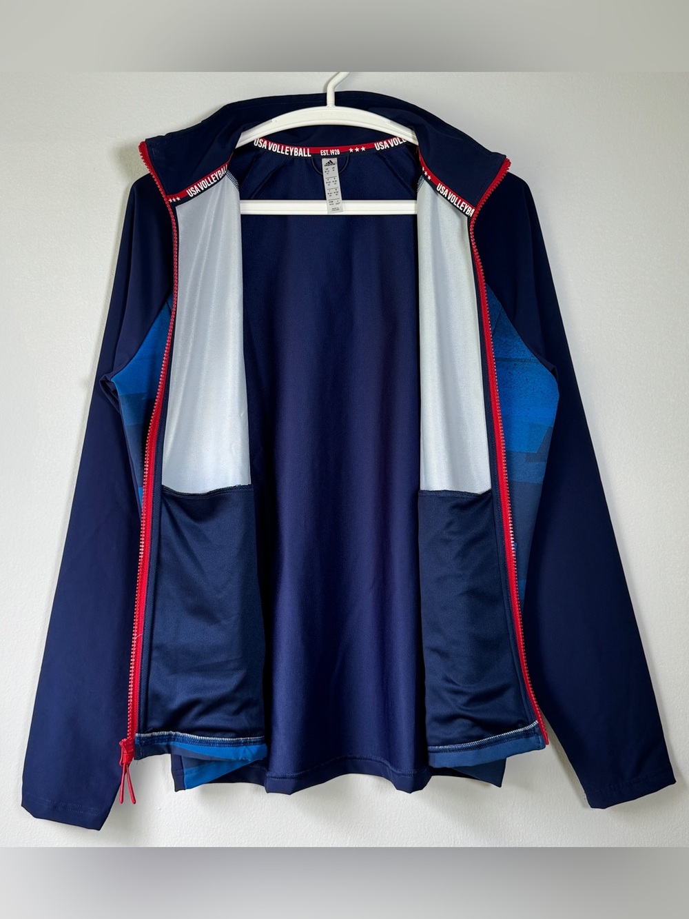 Adidas Women USA Volleyball Warm Up Full Zip Track Jacket FK1034 Size M - Picture 6 of 13